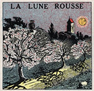 Stråling og ledningsevne: den røde måne, hvis lys brænder blomstringsknopperne. Anonym illustration fra 1925. Privat samling. af Anonymous Anonymous