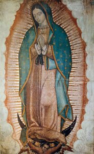 Repræsentation af Jomfruen af Guadalupe, skytshelgen for Mexico Prints.