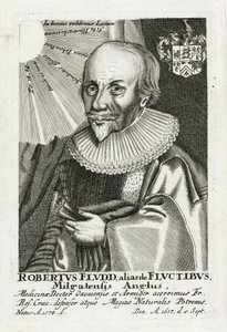 Robert Fludd (1574-1637) (Robertus de Fluctibus), Anonym. Radering, størrelse: 15,5x10,2 af Anonymous Anonymous