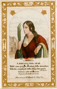 Saint Bibiana (gravering af Anonymous Anonymous
