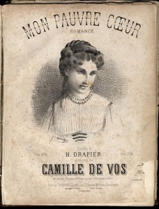 Nodehæfter til "" My poor heart "" tekst af H. Drapier musik af Camille de Vos. Privat samling. af Anonymous Anonymous