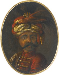 Soliman II - Suleiman II (1642-1691), Sultan fra Det Osmanniske Rige - Anonym - Anden halvdel af det 17. århundrede. - Gouache på træ - 12x8,4 - Privat samling af Anonymous Anonymous