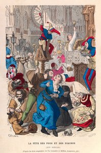 Fools and Diacons fest i Paris 16th Century - Festen for Fools and Diacons at Paris 16th Century - privat samling af Anonymous Anonymous