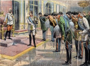 Jubilæet af Francois Joseph I (1830-1916), kejser af Østrig. Gravering fra avisen "" Le Petité Parisien"" af Anonymous Anonymous