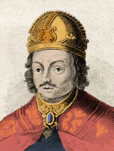 Kongen af Castilien Alfonso X den kloge (Alfonso X el Sabio) (1221-1284) Indgravering af det 19. århundrede. Milanese af Anonymous Anonymous