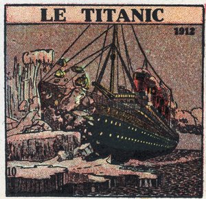 T.S.F.: Titanics forlis i 1912. Nødbeskeder blev sendt fra skibets T.S.F. post efter at have tilsluttet sig et isbjerg. Anonym illustration fra 1925. Privat samling. af Anonymous Anonymous