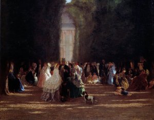 Brochurens gyde til tuilerierne under det andet imperium. Anonymt maleri af Anonymous Anonymous