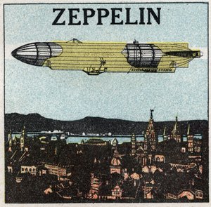 Ballonerne: Zeppelin. Anonym illustration af 1925. af Anonymous Anonymous