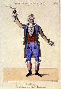 Bassen Giuseppe Frezzolini (1789-1861) fortolker Doctor Dulcamara i operaen "L