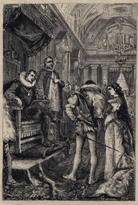 Giulia Farneses ægteskab med Orsino Orsini i Rodrigo Borgias hus 1489 - gravering fra 