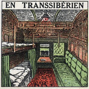 Jernbanerne: inde i en transsibirisk vogn. Anonym illustration fra 1925. Privat samling. af Anonymous Anonymous