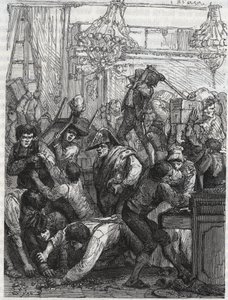 Tyveri af møbelvagten (nuværende Hotel de la Marine, Place de la Concorde) - Tyveri i ugen fra 11. til 17. september 1792 af et band bestilt af Paul Miette, fra en del af Diamonds, på hotel du Garde-Meuble de la Couronne, Paris, hvor t af Anonymous Anonymous