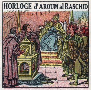 Tid: Haroun al-Rashid (Harun al-Rashid eller al-Rashid (al-Rashid) eller ar Rachid (ar-Rashid) eller el Rashid (el-Rashid) eller el Raschid (el-Rashid) eller al Raschid (al- Raschid), Abbasidens kalif (763 eller 766-809). Anonym illustration fra 1925. Priv af Anonymous Anonymous