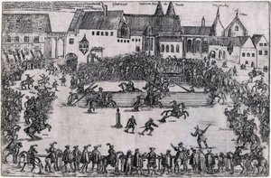 Turnering på tidspunktet for Henry I the Fowler (938) (Henri I de Saxe ou de Germanie, dit Henri l