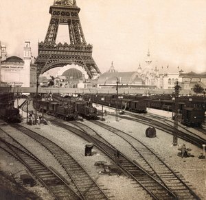 Universal Exposition of 1900 - Exposition Universelle de 1900 i Paris: Champs de Mars station - privat samling af Anonymous Anonymous