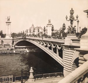 Universal Exposition of 1900 - Exposition Universelle de 1900 i Paris: Broen Alexandre III - privat samling af Anonymous Anonymous
