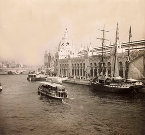 Universelle udstilling af 1900 - Exposition Universelle de 1900 i Paris: Paladset for væbnende land og hav - privat samling af Anonymous Anonymous