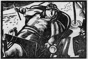 Forskellige fakta: kusken Jacques Collignon, dømt for drabet på en klient, der havde indgivet en klage over en race betalt for meget i Paris i 1855. Illustration taget fra "" Le petit journal illustrious"" 1931 af Anonymous Anonymous