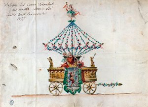 Udsigt over triumfvognen i Lorelei, opera af Catalani (1877) af Anonymous Anonymous