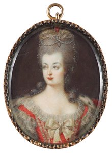 portræt af dronning Marie Antoinette af Frankrig (1755-1793) af Anonymous Anonymous