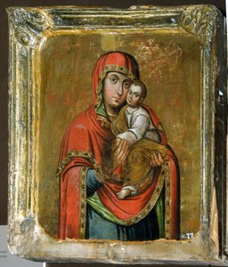 Kiev-Bratskaya-ikonet for Guds Moder, 1700-tallet af Anonymous Russian icon painter