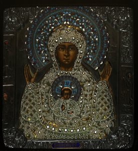Vor Frue af Tegnet, Begyndelsen af 1700-tallet. af Anonymous Russian icon painter