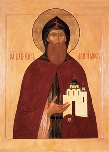 Sankt Daniel af Moskva af Anonymous Russian icon painter