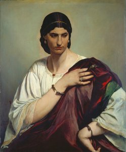 Halvlange portræt af en romersk kvinde af Anselm Feuerbach