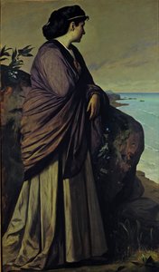 På kysten Modern Iphigenia, 1875 af Anselm Feuerbach