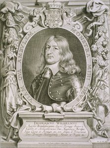 Frederik Vilhelm (1620-88), kurfyrste af Brandenburg, fra "Portraits des Hommes Illustres", graveret af Petrus de Iode, udgivet 1706