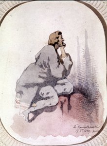 Portræt af Frederic Chopin (1810-1849), polsk komponist. Akvarel af Kwiatkowski. af Antar Teofil Kwiatowski