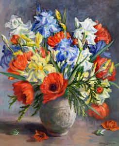 Valmuer og iris