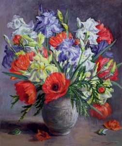 Valmuer og iris, 1991
