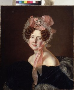 Portræt af en Dame (Portræt af en Dame). Maleri af Anthelme Francois Lagrenee (1774-1832), olie på lærred