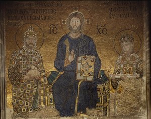 Zoe-mosaikken af Anthemius of and Miletus Isidore of Tralles