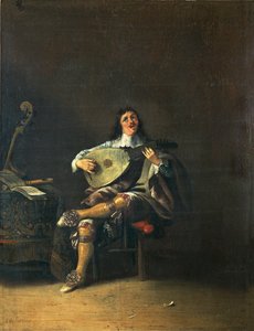 De fem sanser: hørelse ... af Anthonie (1601-73) Palamedesz