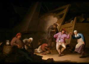 Bondedans (olie på panel) af Anthonie Victorijns