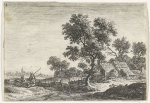 Bønder på en bakke Landskaber med figurer (serietitel) af Anthonie Waterloo