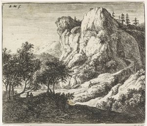 Træbro ved et klippefremspring Klippelandskaber (serietitel)