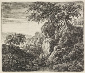 Landskab med et lille vandfald Klippelandskaber (serietitel)