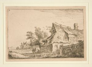 Landsbyen ved Møllen af Anthonie Waterloo