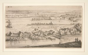 Landsbyen ved kanalen af Anthonie Waterloo