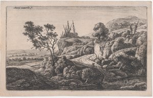 Stier der fører til en strøm, 1600-tallet.