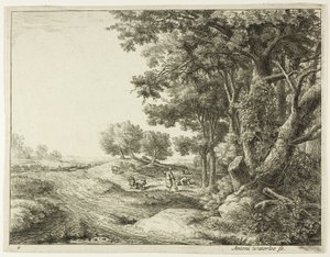Bonde med skovl af Anthonie Waterloo
