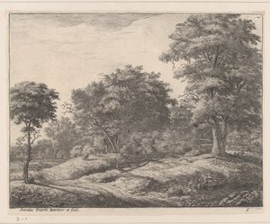 Hyrde i søvn på en Hummock, 1600-tallet. af Anthonie Waterloo