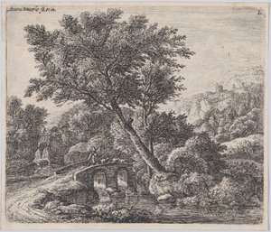 Hyrde på en lille bro, 1600-tallet.