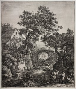 Seks store opretstående landskaber med scener fra Det Gamle Testamente: Zippora, der omskærer hendes søn