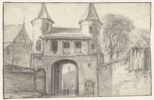 Byport i Hamborg (?), set indefra af Anthonie Waterloo