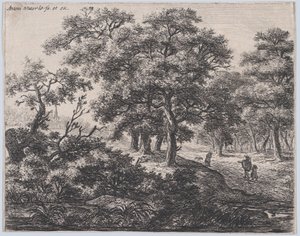 De fire træer, 1600-tallet. af Anthonie Waterloo