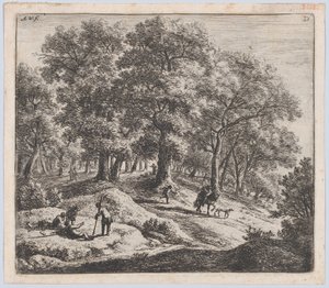 Jægerne, 1600-tallet. af Anthonie Waterloo